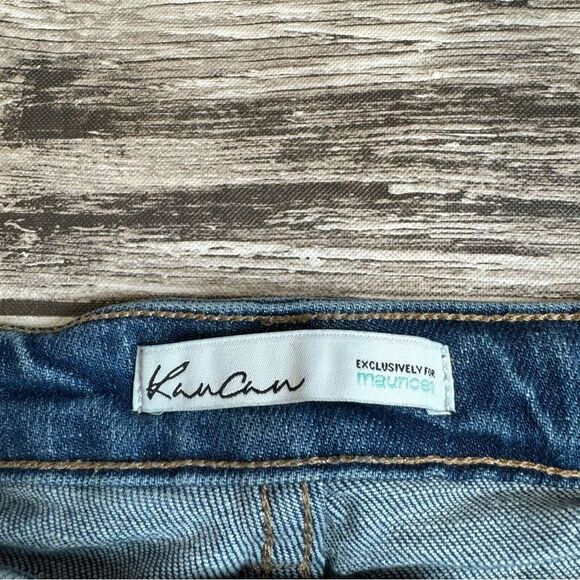 KanCan Women's Straight Leg Ripped Jeans 29 Medium Blue Distressed Ripped Trendy - Picture 8 of 12